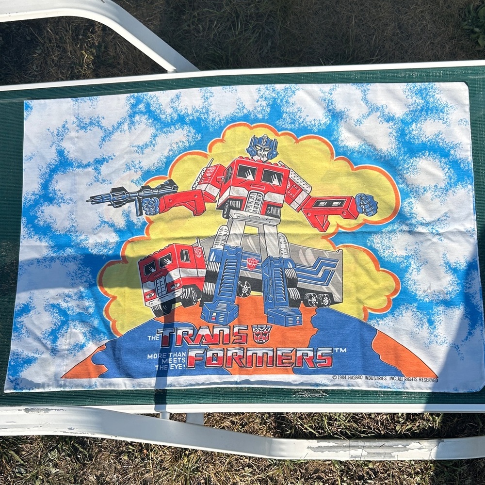 Hasbro Transformers Optimus Prime Pillowcase - vintage hasbro 1984